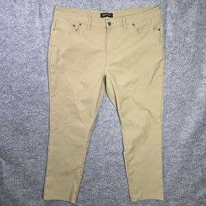 Bluffworks Pants Mens 40x30‎ Khaki Ascender Slim Fit Travel Chino Performance